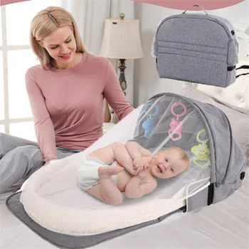 0-12 Ay Çocuk bebek yatağı Yenidoğan Koruma Cibinlik Taşınabilir Beşik Bebek Katlanabilir Nefes Bebek Uyku Sepeti