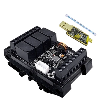 1 Takım Gecikme Modülü FX1N-10MR PLC Endüstriyel kontrol panosu + Kılıf + USB TTL Kablosu Analog Giriş / Çıkış Programlanabilir