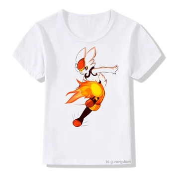 2021 Yeni Sıcak Satış Çocuk T Shirt Kawaii Gri Tavşan Kız Baskı T-shirt Sevimli Çocuk moda üst giyim Yaz Erkek / kız Evrensel Gömlek