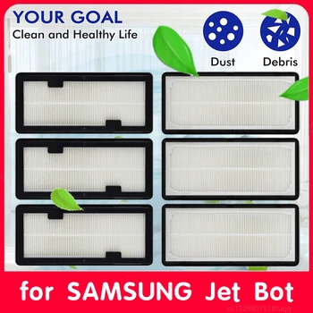 6 Adet SAMSUNG Jet Bot AI + ve Jet Bot + Hepa Filtreleri için Fit VR30T85513W / AA Elektrikli Süpürgeler Robot Yıkanabilir Yedek