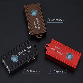 Cyansky Mini cep feneri EDC USB şarj edilebilir anahtarlık meşale ışık LED Linterna Ultravioleta cep lambası M1R kırmızı Uv ışık