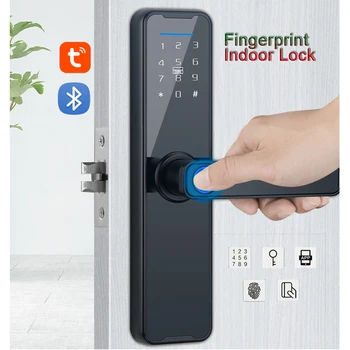 WAFU Tuya Akıllı ev kapısı Kilidi Dijital Biyometrik Elektronik Kilit Parmak İzi Desteği Şifre Anahtar Kart Cep Telefonları APP
